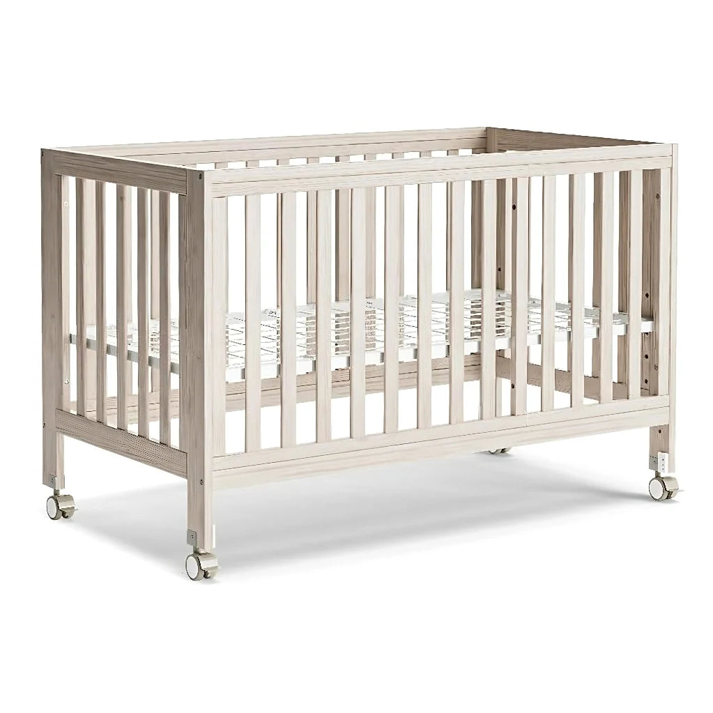 Convertible Baby Crib With Removable Wheels