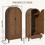 Modern Armoire Wardrobe with Drawers, Shelves