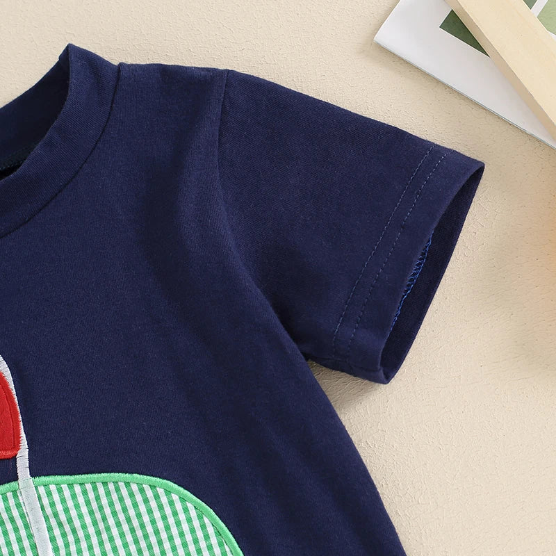 Toddler Boys Summer Outfits Golf Embroidered