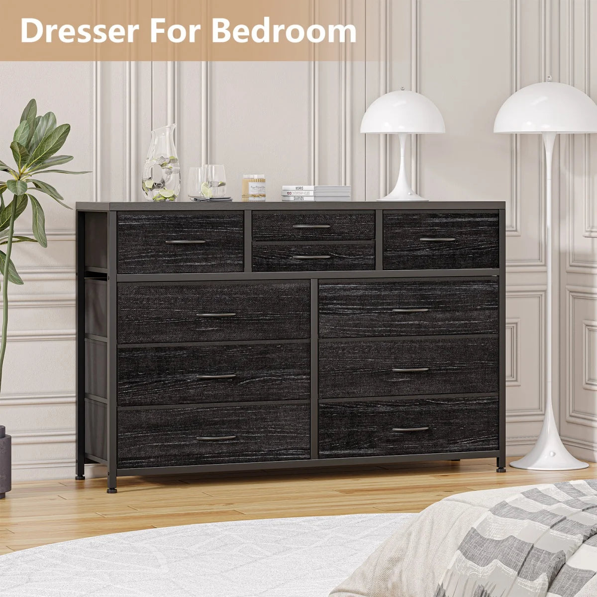 Dresser With Drawers TV Stand Entertainment Center