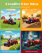 Ride on Tractor with Detachable Garden Cart