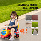 Toddler Ride On Push Car with Music Storage