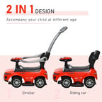 Kids 3 in1 Push Car Ride-On Stroller