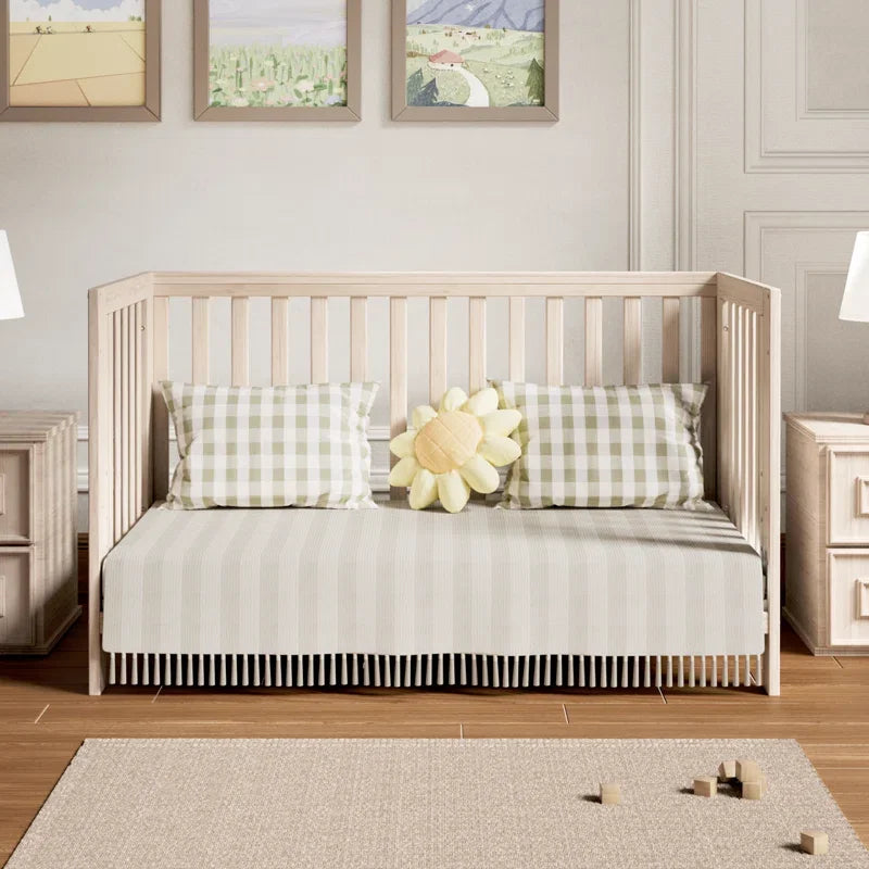 Convertible Baby Crib With Removable Wheels