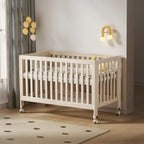 Convertible Baby Crib With Removable Wheels