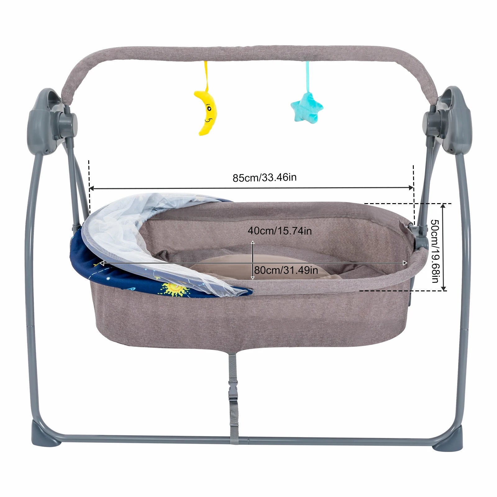 Cradle Swing 5 Speeds Electric Remote Control for 0-18 Months