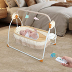 Electric Cradle Foldable w/ Music Dual Control, Mosquito Net