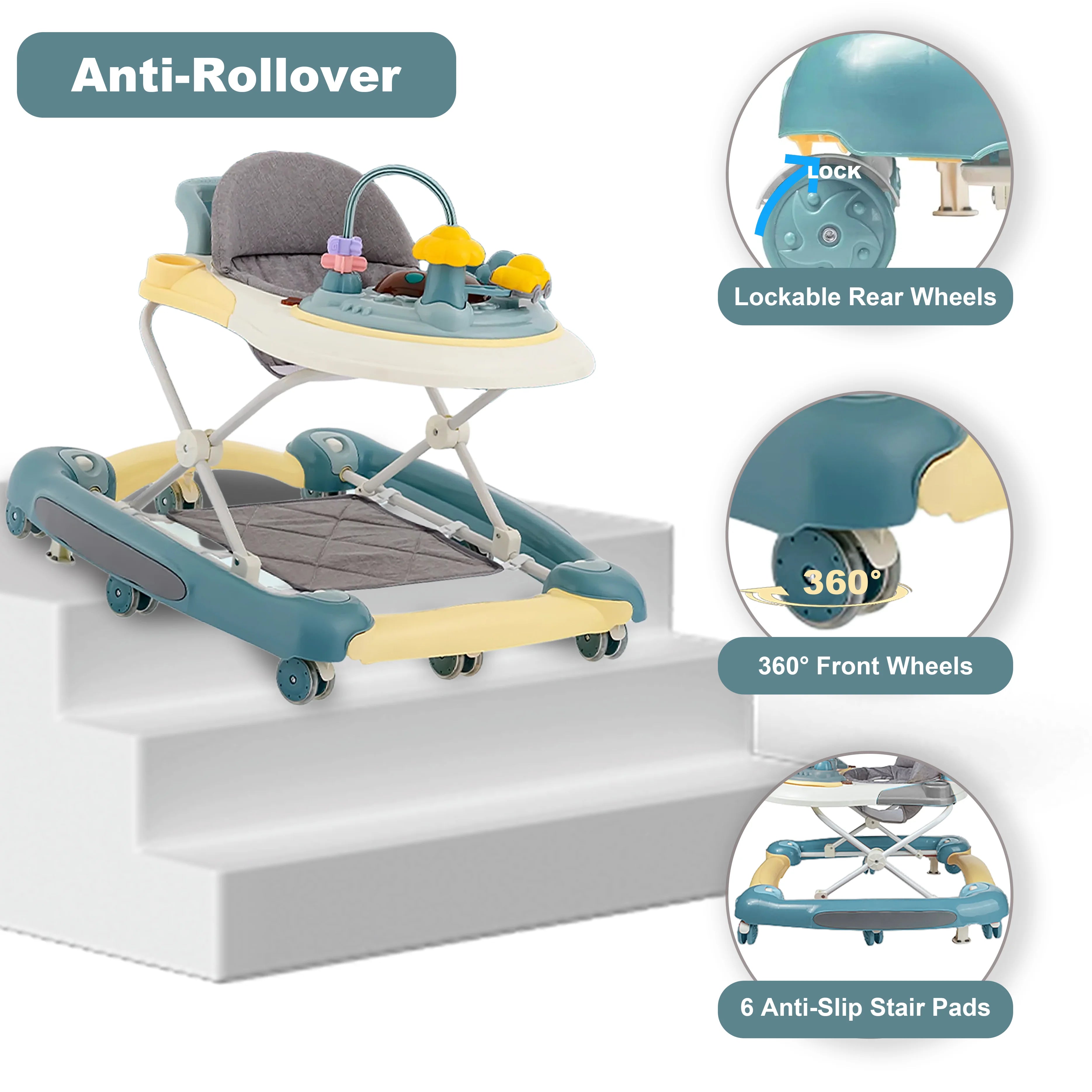 6-in-1 Baby Walker Pusher