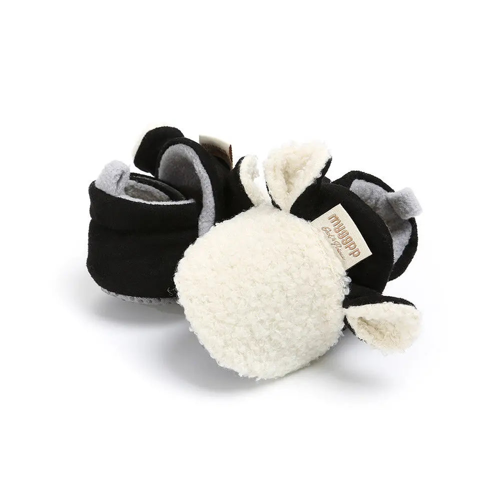 Cozy Fleece Baby Booties Anti-Slip Sole