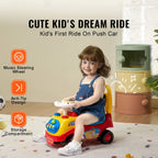 Toddler Ride On Push Car with Music Storage