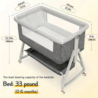 Bassinet Bedside Sleeper with Wheels
