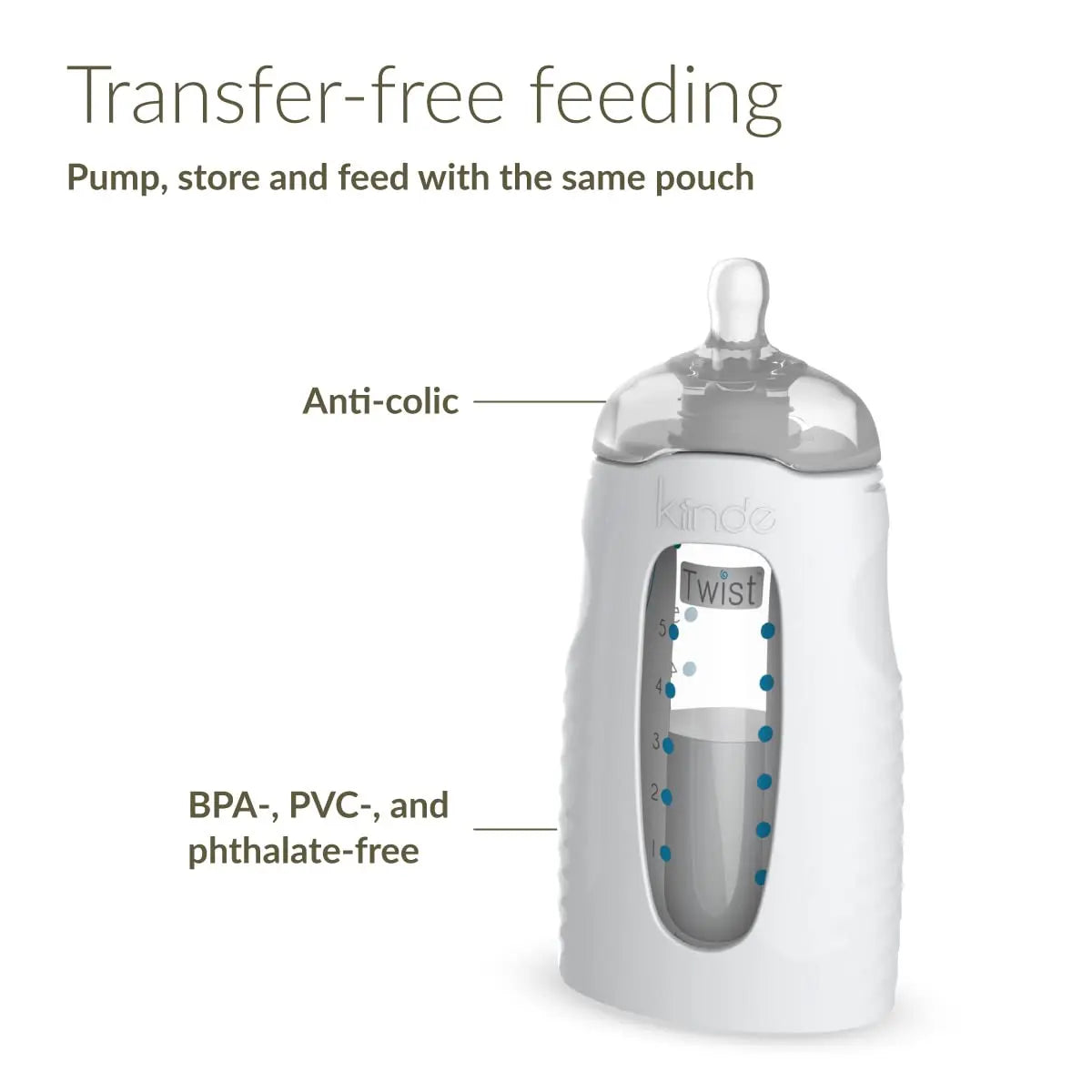 Natural Baby Breast Milk Feeding Bottle 2-Pack