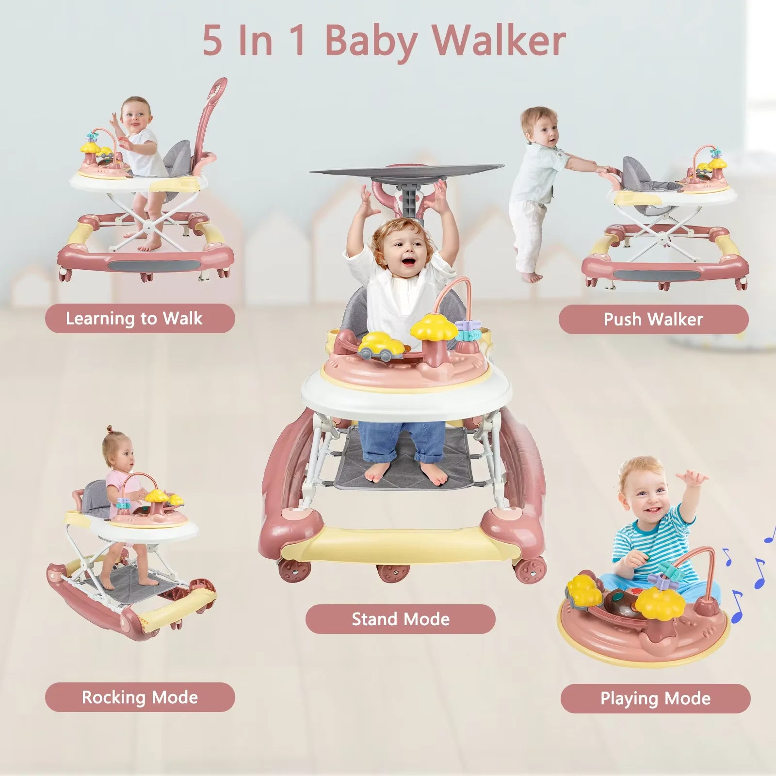 Multifunctional Baby Walker with Music And Lights