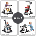 Multifunctional Baby Walker With Sunshade and Seat