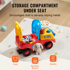 Toddler Ride On Push Car with Music Storage