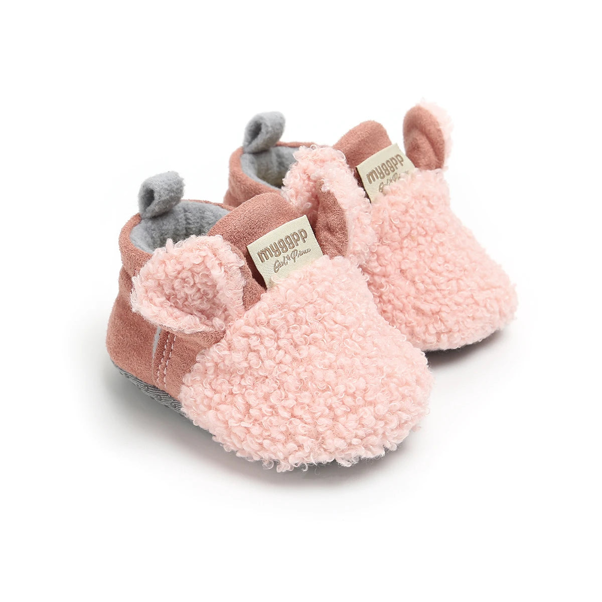 Cozy Fleece Baby Booties Anti-Slip Sole