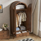 Modern Armoire Wardrobe with Drawers, Shelves