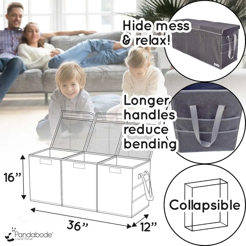 Extra Large Toy Box Sturdy Collapsible Chest