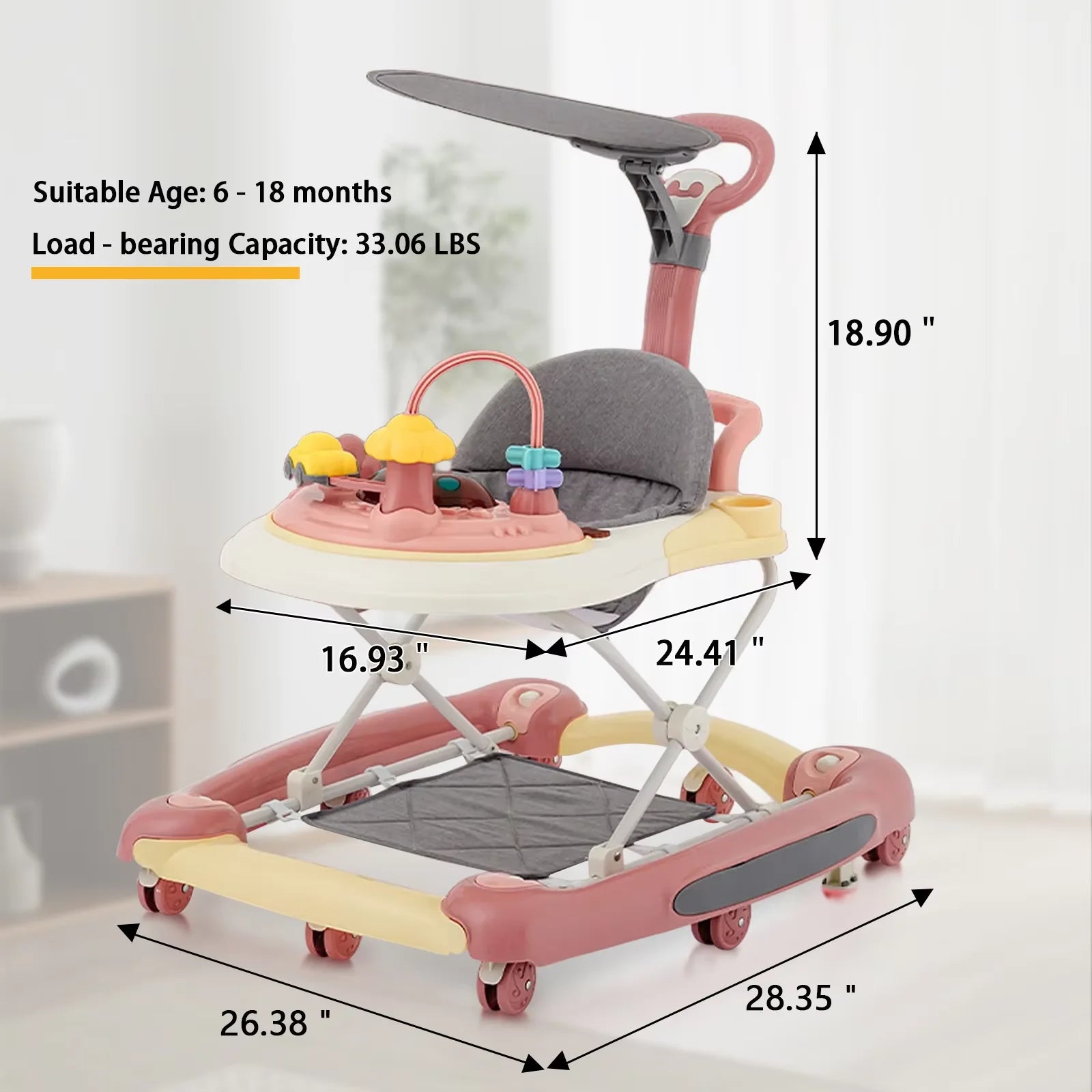 Multifunctional Baby Walker with Music And Lights