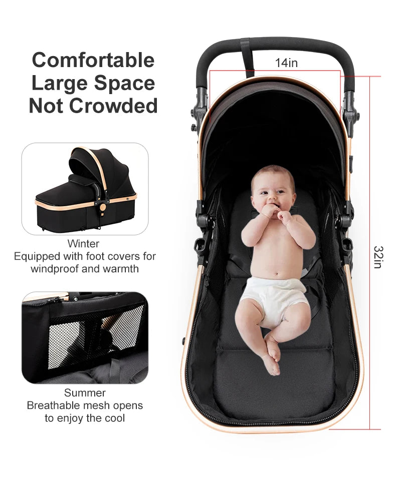 3 in 1 Baby Stroller with Car Seat