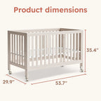 Convertible Baby Crib With Removable Wheels